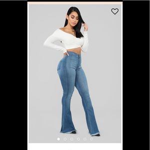 Fashion Nova Don’t Break My Heart Flare Jeans